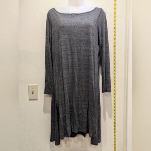 Eileen Fisher Charcoal Long Sleeve Dress Size M/M